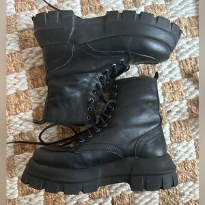TOPSHOP black military boots